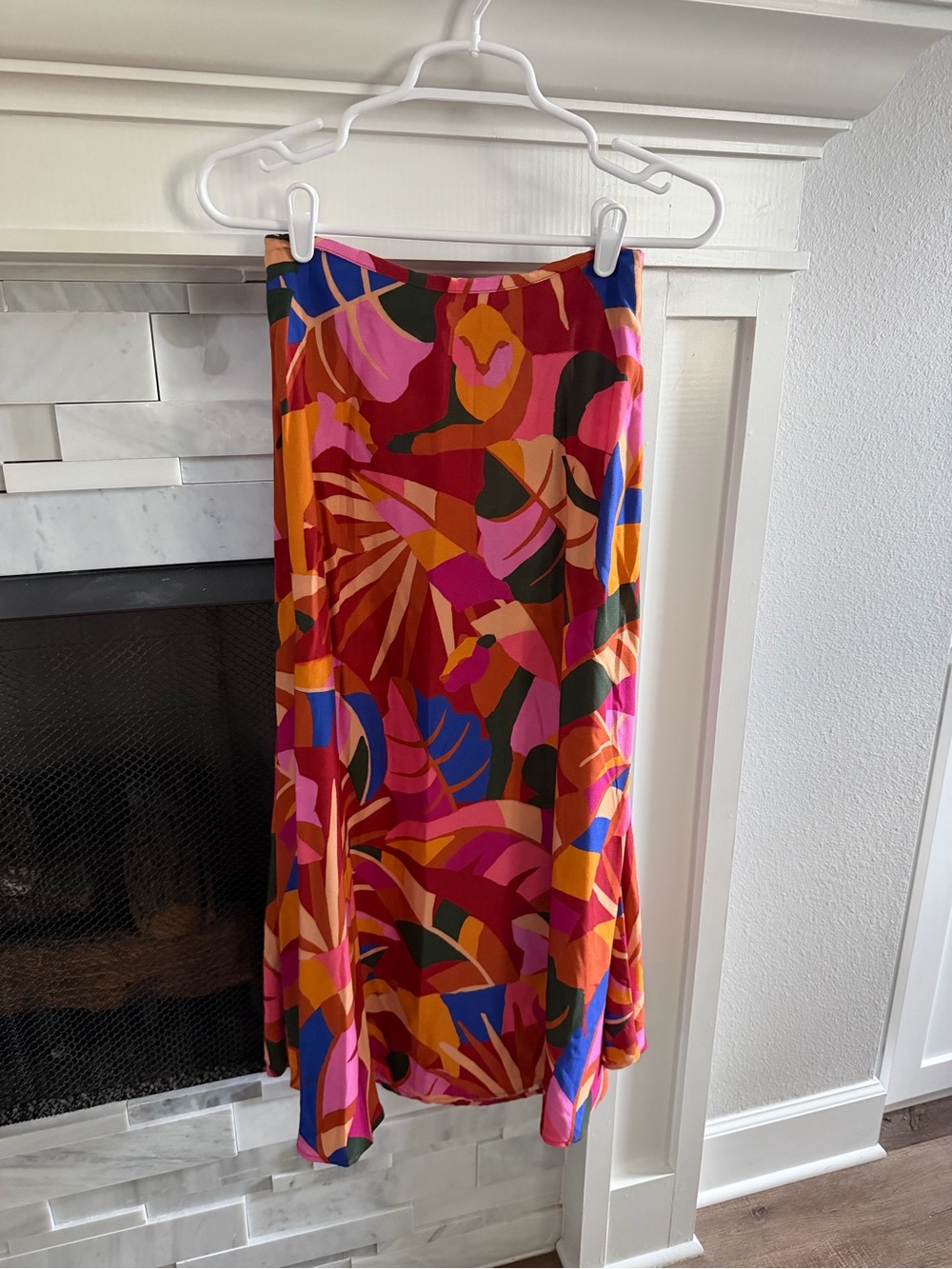 FARM Rio Bold Tropical Maxi Skirt in Pink, Orange & Blue